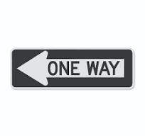 One Way Arrow Sign, Left 54 " x 18 ", Diamond Grade Prismatic (DG3)
