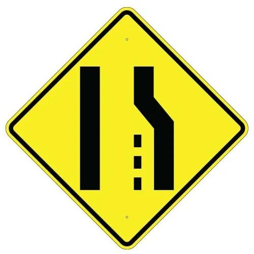 Lane Ends Right Symbol Sign High Intensity Prismatic (HIP) Road Sign | 36in x 36in