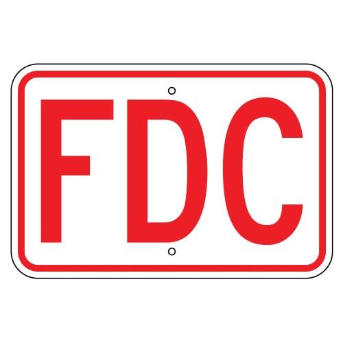 Fire Department Connection (FDC) Sign 18 " x 12 ", Advanced Engineer Grade Prismatic (AEGP)