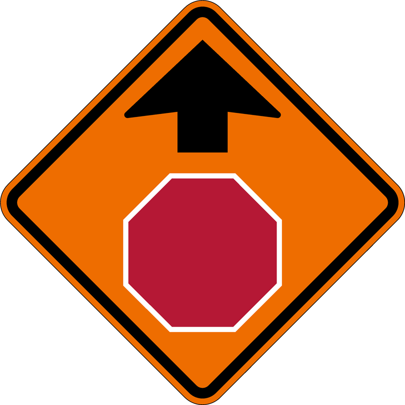Stop Ahead Symbol Sign - 36" x 36", Diamond Grade Prismatic (DGO) Maxmetal
