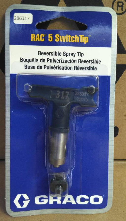 Black handle - Graco 286317 Rac 5 SwitchTip  reversible spray tip in blue packaging