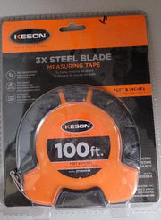 Keson Orange and Black 3X Steel Blade Measuring Tape