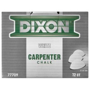 Dixon Carpenter Chalk, Half Moon, White | 72 Per Case