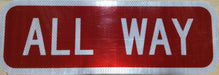 Red and White ALL WAY MUTCD Compliant Supplemental Stop Sign